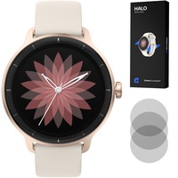 Ceas smartwatch dama, Qualtec by Koppel®, inteligent, smartwatch femei, fitness sport, ecran rotund 1.27", fluid, numarat pasi, rezistent apa, ceas telefon Android/iPhone, notificari, apel Bluetooth 5.3, microfon HD, limba RO, folii protectie, HALO, gold