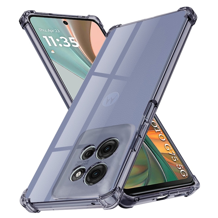 Carcasa de protectie pentru Motorola Moto G75, fumuriu