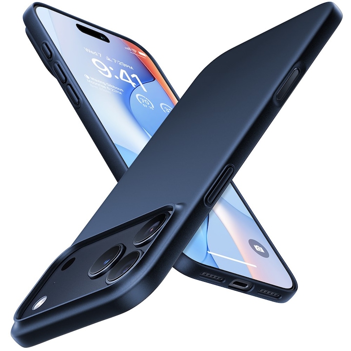 iPhone 17 Pro Max tok – Torras SlimFit MagSafe sorozat – sötétkék