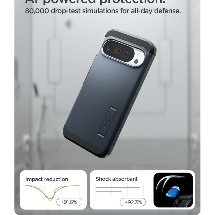 Carcasa Spigen Tough Armor cu MagSafe compatibila cu Google Pixel 10 Pro XL, Metal Slate