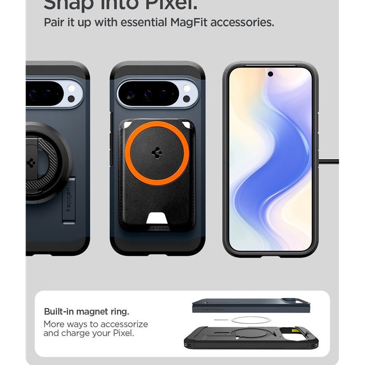 Carcasa Spigen Tough Armor cu MagSafe compatibila cu Google Pixel 10 Pro XL, Metal Slate