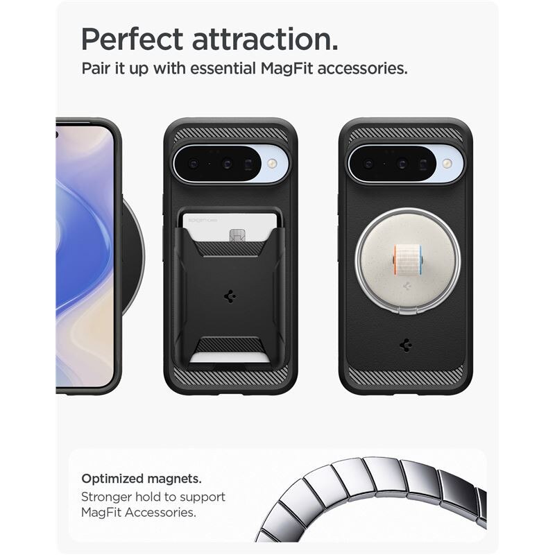 Carcasa Spigen Rugged Armor cu MagSafe compatibila cu Google Pixel 10/10 Pro, Matte Black