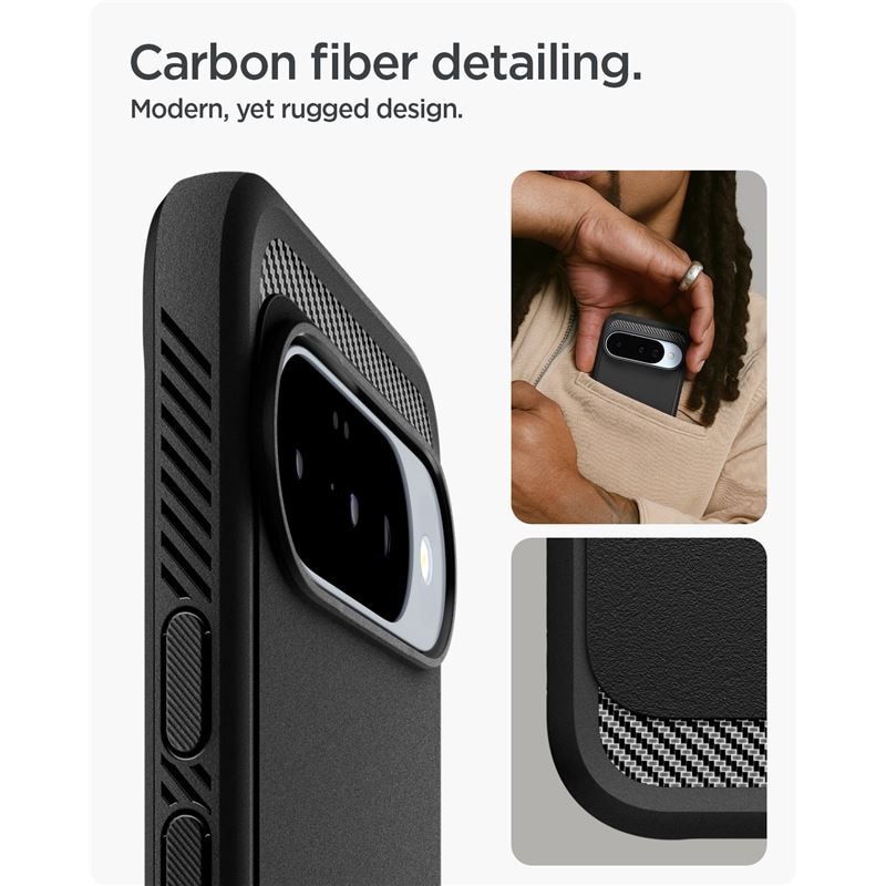 Carcasa Spigen Rugged Armor cu MagSafe compatibila cu Google Pixel 10/10 Pro, Matte Black