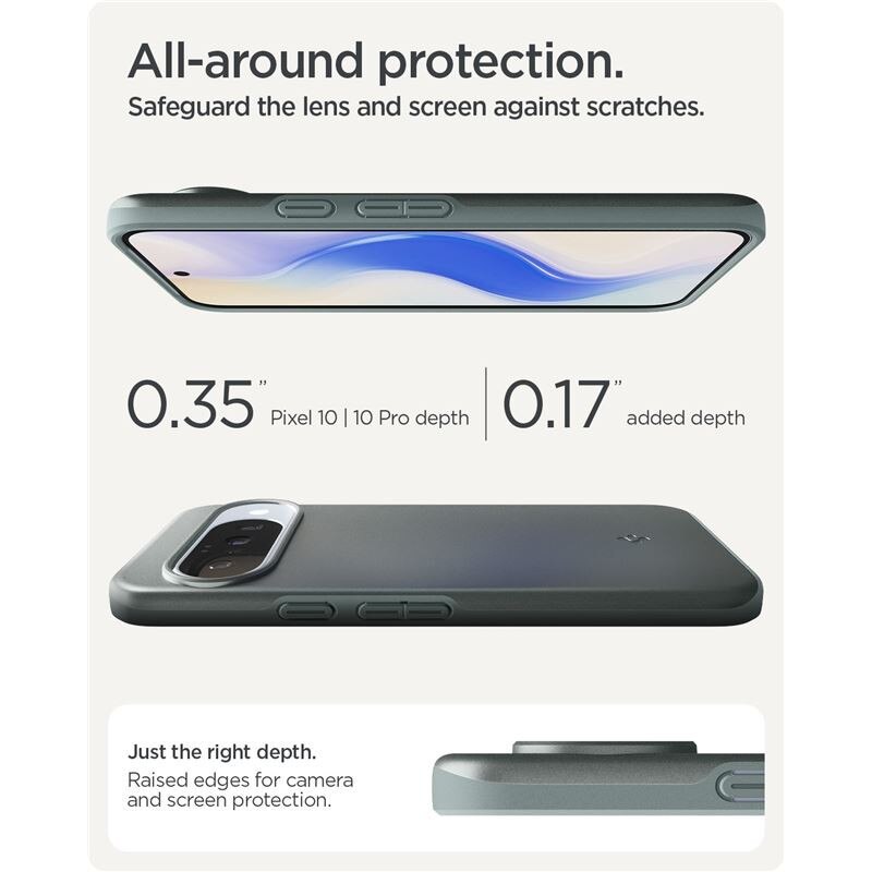 Carcasa Spigen Thin Fit cu MagSafe compatibila cu Google Pixel 10/10 Pro, Verde