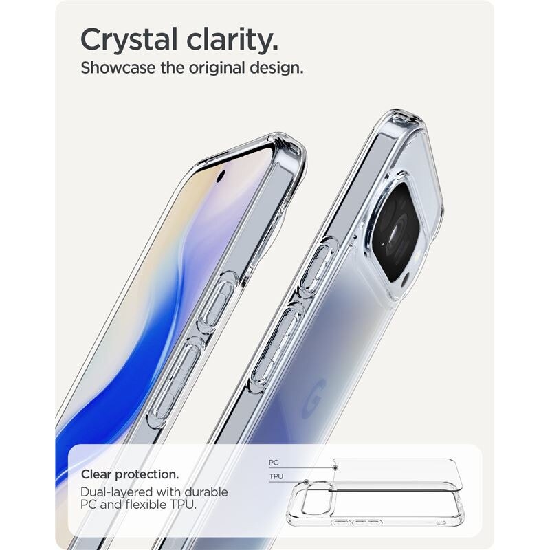 Carcasa Spigen Ultra Hybrid compatibila cu Google Pixel 10 Pro XL, Crystal Clear