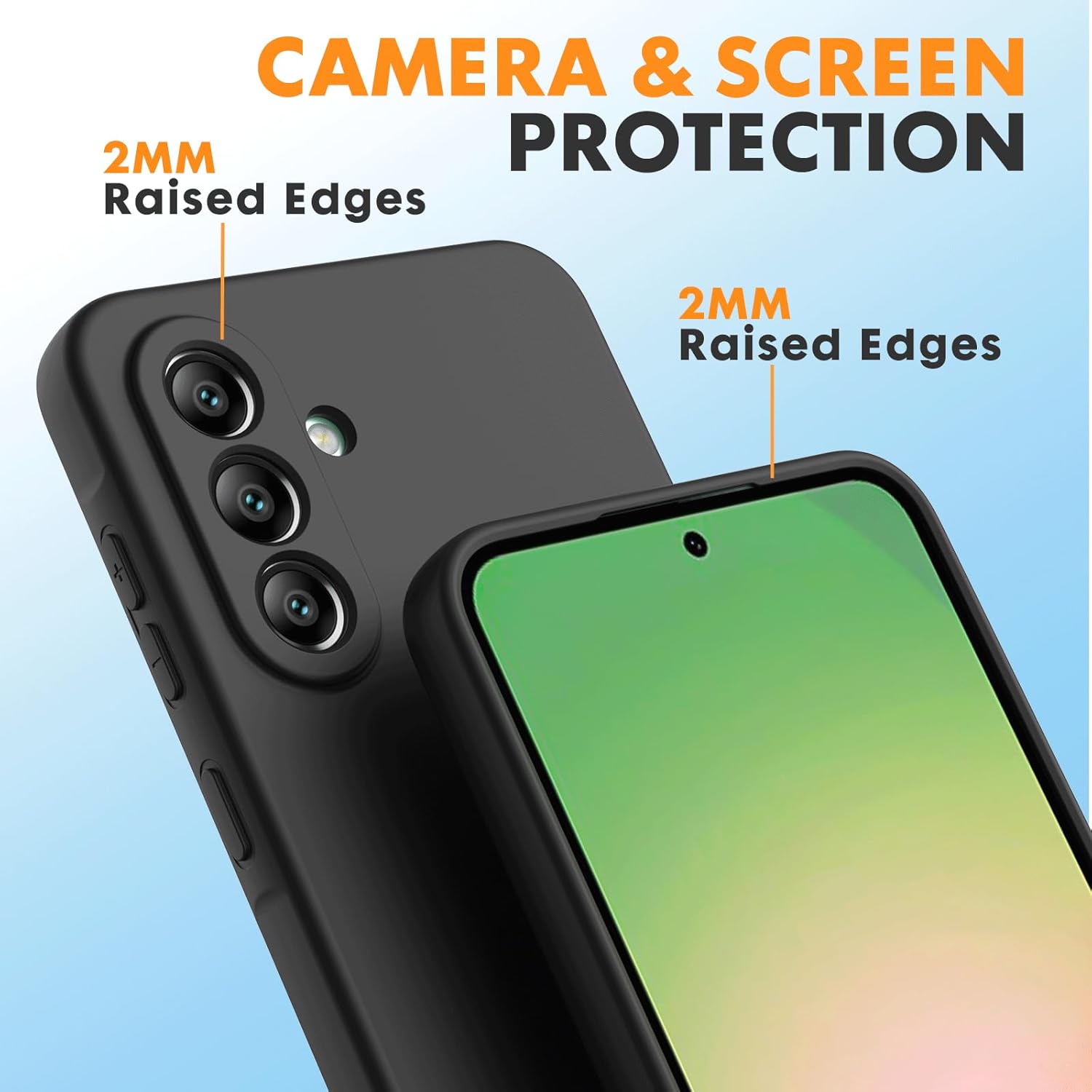 Pachet 2 in 1 – 2 Folii Sticla Margine Neagra + Husa Soft Touch Negru, Compatibil cu Samsung Galaxy A36
