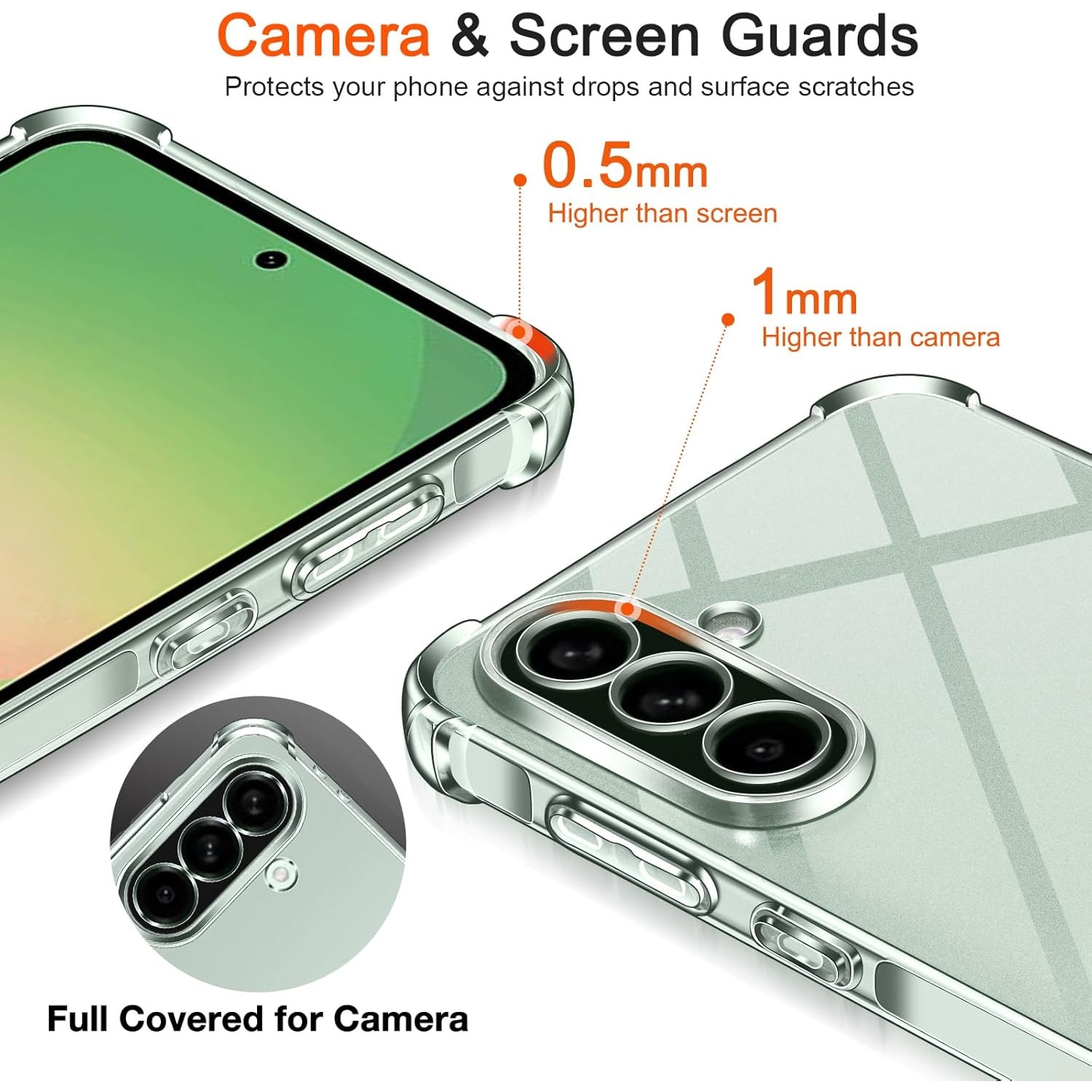 Husa pentru Samsung Galaxy A57 Slim Anti-Shock 1.5mm reinforced 4 corners, transparent