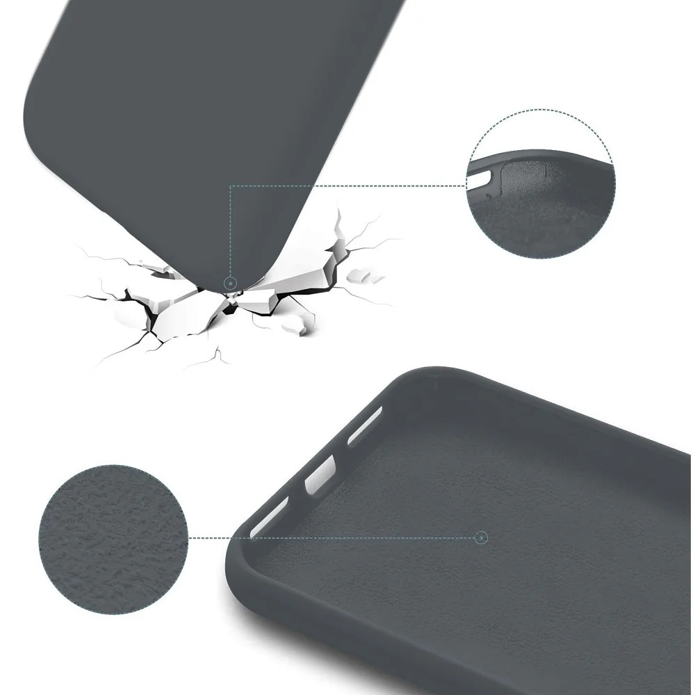 Husă Casey Studios pentru iPhone 7 Plus/8 Plus, Silicon, Gri închis, Anti șocuri, Ultra Slim