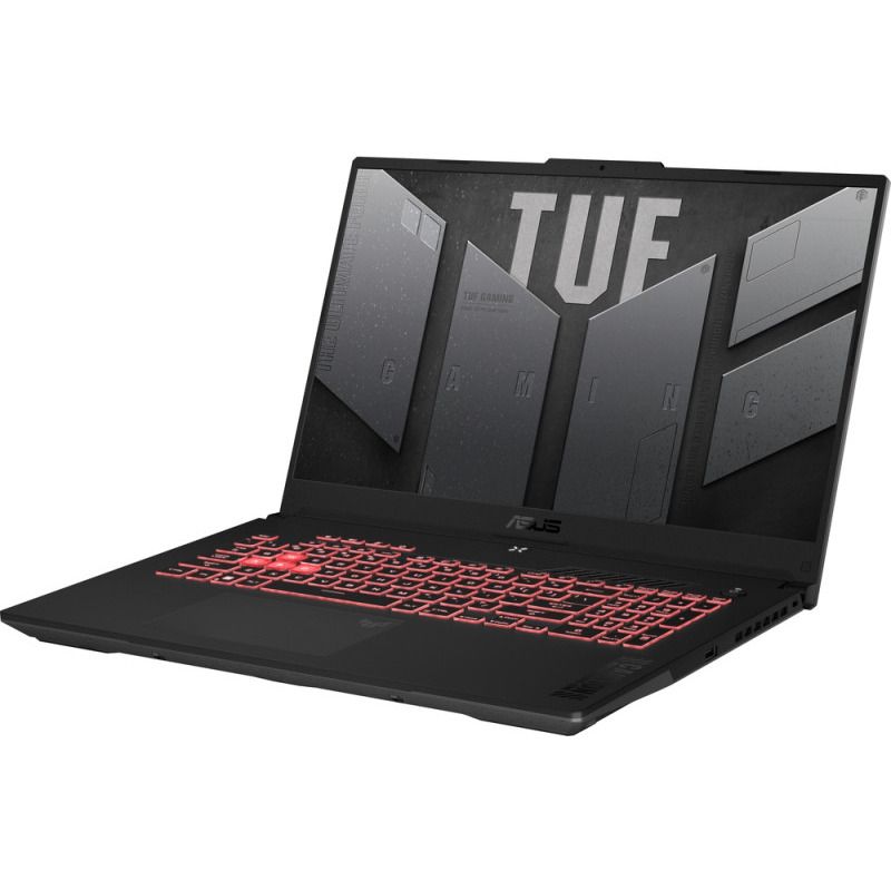 Laptop Gaming ASUS TUF A17 FA707NUG Procesor AMD Ryzen™ 7 7445HS 16M Cache, up to 4.7 GHz, 17.3" FHD 144Hz, 16GB, 512GB SSD, nVidia GeForce RTX 4050 @6GB, Negru/Gri