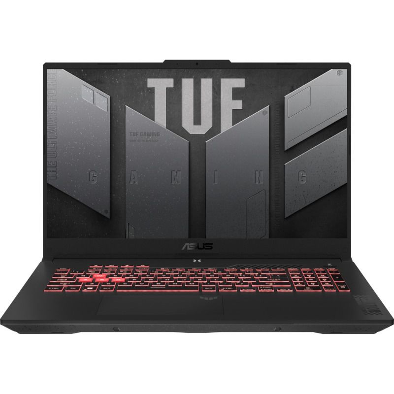 Laptop Gaming ASUS TUF A17 FA707NUG Procesor AMD Ryzen™ 7 7445HS 16M Cache, up to 4.7 GHz, 17.3" FHD 144Hz, 16GB, 512GB SSD, nVidia GeForce RTX 4050 @6GB, Negru/Gri