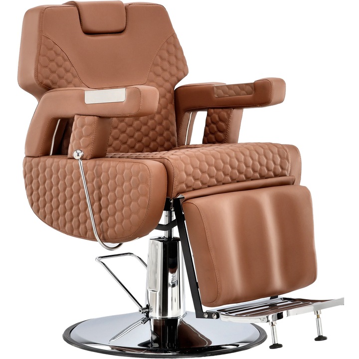 Scaun de frizerie Barber King, hidraulic, negru, 50x50cm, 68cm lățime