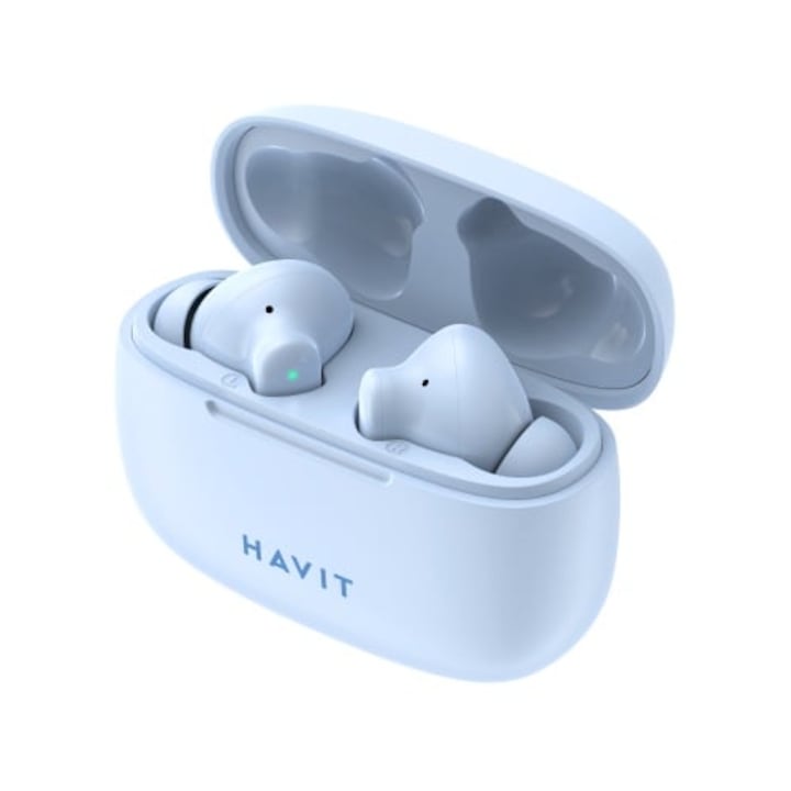 Слушалки HAVIT TW967, Bluetooth 5.1, TWS, В ушите, Сензорно управление, Светлосини