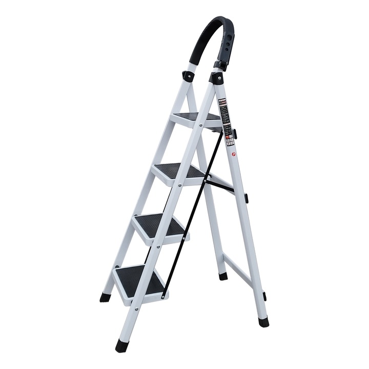 Домашна стълба, 4 стъпала, бяла