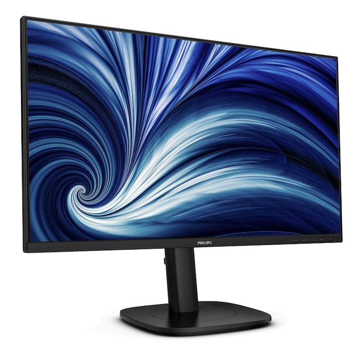 Monitor IPS LED Philips 23.8" 24B2N3200J/00, Full HD 1920 x 1080, VGA, HDMI, DisplayPort, Hangszórók, Pivot, 75 Hz, 4 ms Fekete
