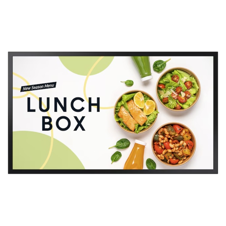 VA LED professzionális kijelző Samsung Smart Signage 32" OM32DX, Full HD 1920 x 1080, HDMI, WiFi Fekete