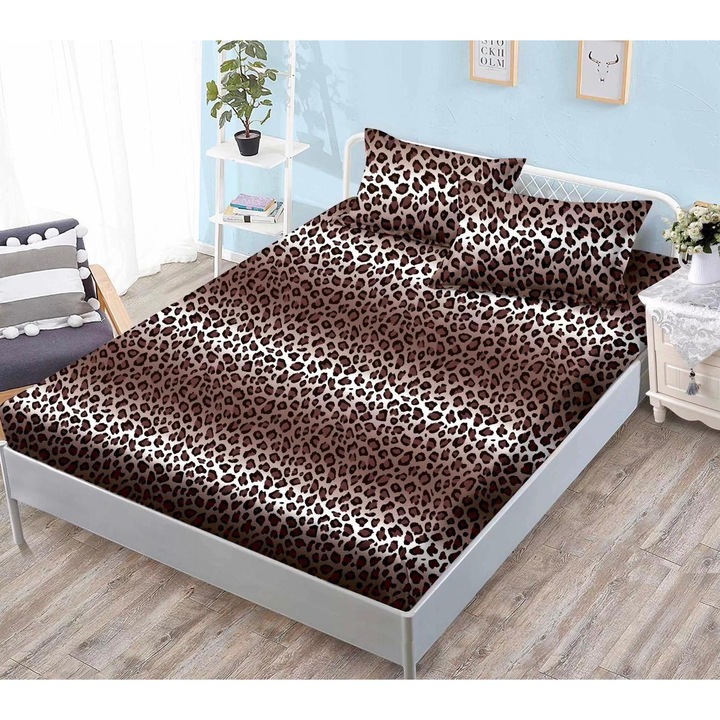 Set Lenjerie de Pat din Bumbac Premium tip Finet, 180x200cm