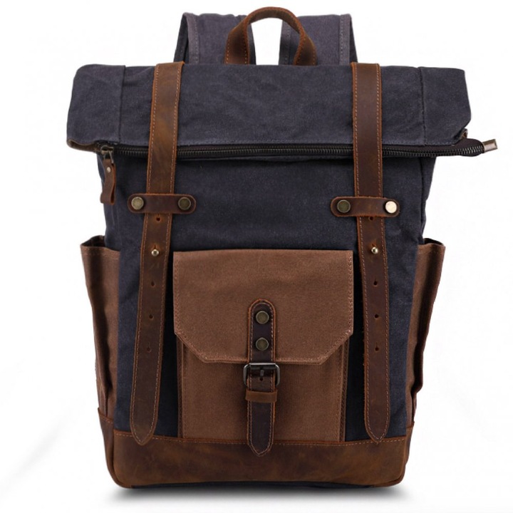 Градска раница Gwood 20л, тъмносив/кафяв