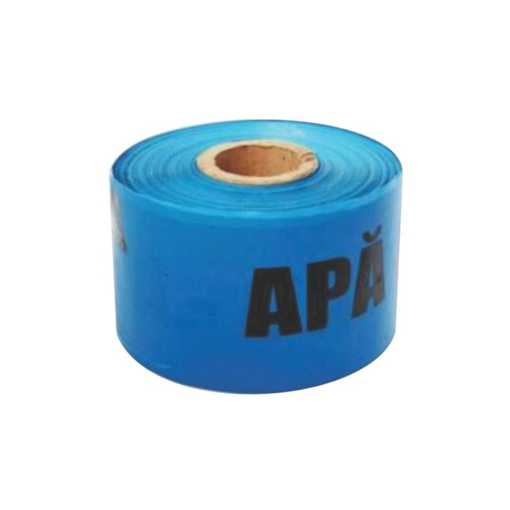 Banda avertizare PIPE ALERT neadeziva polietilena albastra latime 100mm L-500m pentru avertizare conducte apa Energo