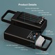 Baterie Externă 60000mAh, 45W, 7 Iesiri, Negru, 16x7x7cm, cu 4 Cabluri Incluse, Lanterna LED