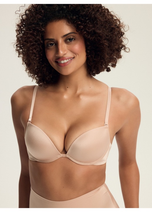 Sutien push-up bej Silky Esotiq, Bej