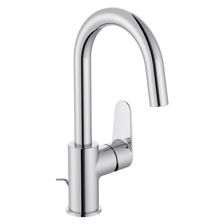 Baterie lavoar Roca Victoria Plus A5A404FC00, marime L, 300 mm, pornire rece, ventil, Crom