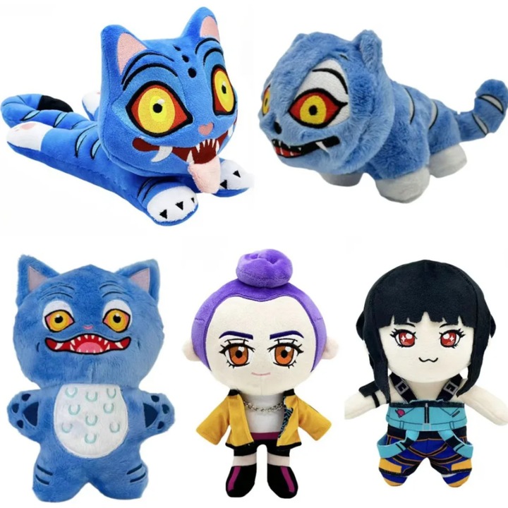 Set 5 jucarii de plus girls k-pop demon hunter VICTINY® 20/25 cm multicolor