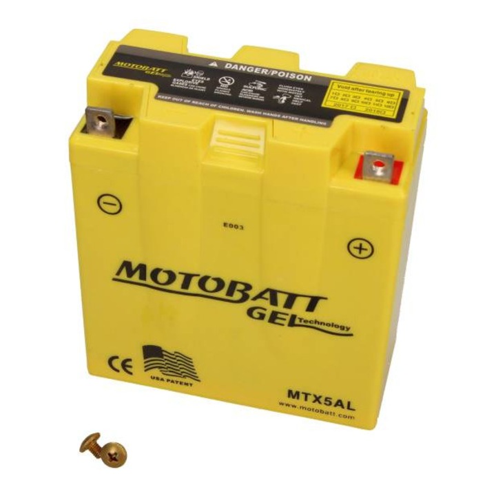 Acumulator moto MOTOBATT 12V 5AH/85A P+, 120x59x131mm