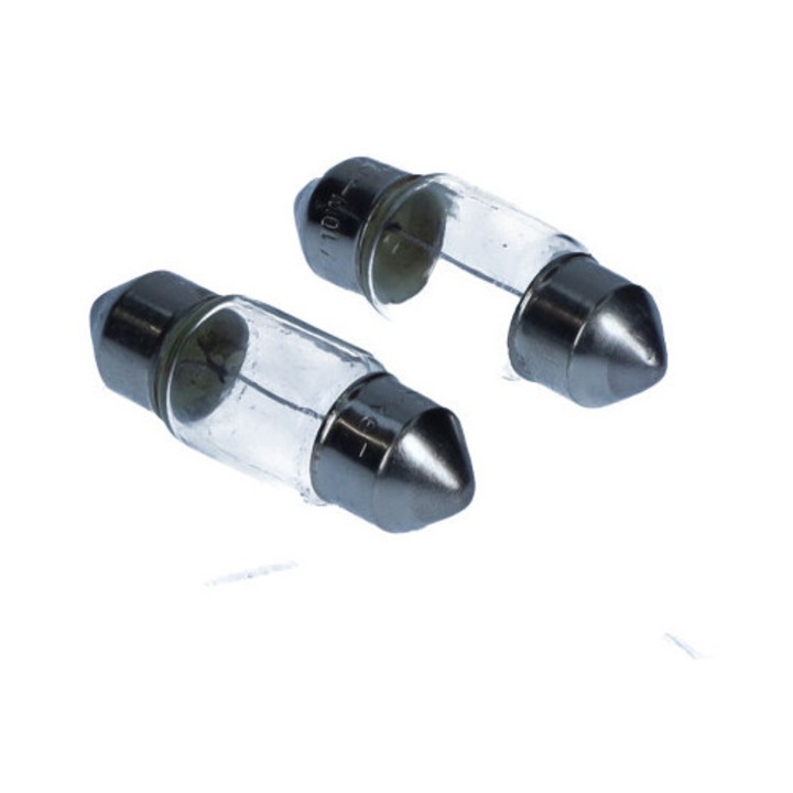 Becuri auto Osram C10W 10W 12V, set 2 bucăți, 11x28mm, SV8.5-8