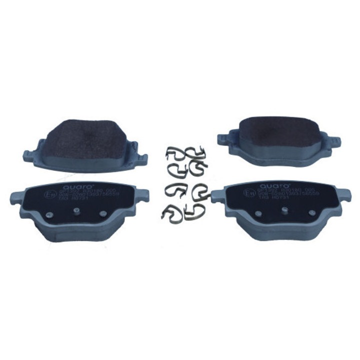 Placute de frana Quaro pentru Peugeot 2008/208, 93x46,2x17,2mm, cu suruburi de fixare
