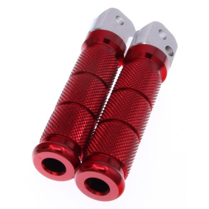 Set suporturi moto pentru picioare, VICMA, RS-83, rosu