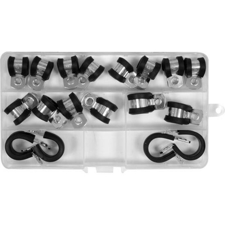 Set cleme metalice din cauciuc, YATO, negru/argintiu