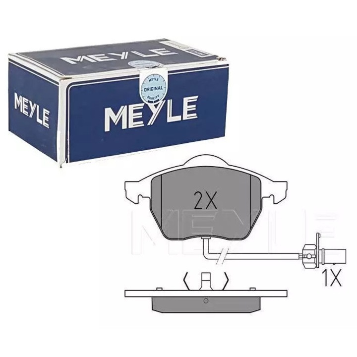 Fékbetétek, MEYLE, VW Sharan 00- típushoz, 156,4x74x19,7mm, PREMIUM minőség, 1 szett
