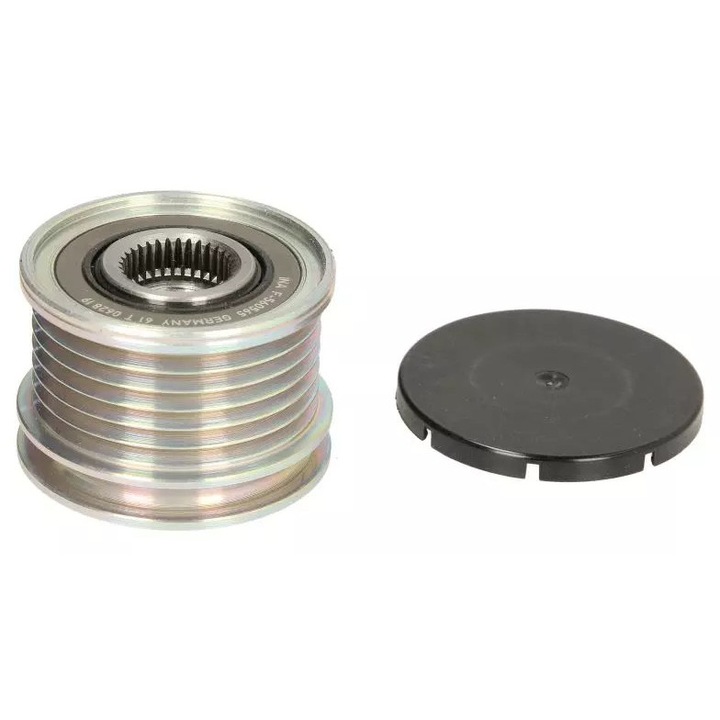 Autóalkatrész, INA, mini generátor szabadonfutó, 6 horony, 49,5x17mm