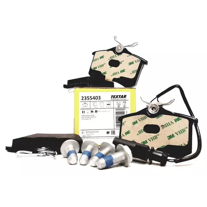 Fékbetétek, Ruville, VW Sharan 00-hez, érzékelőkkel, 87x53x17,2mm, Textar