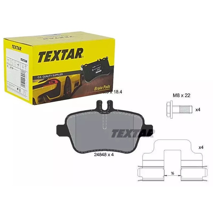 Fékbetétek, Ruville, Mercedeshez, 106,3x58,9x18,4mm, 2,0 12-