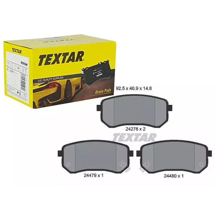 Fékbetétek, Ruville, Kia Picanto 04-/I10 08-hoz, 92,5x41x14,8mm, készlet, Textar