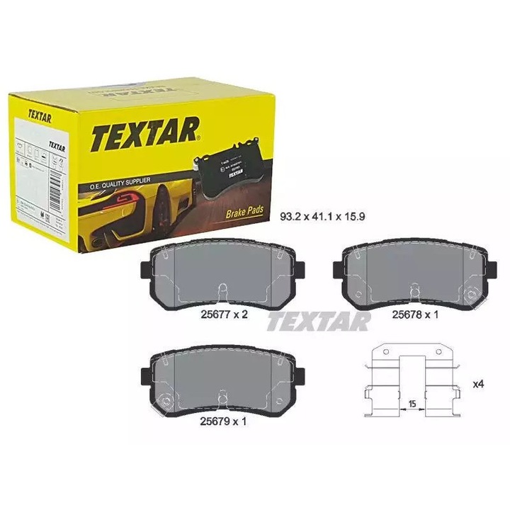 Fékbetétek, Textar, Kia-hoz Hátsó Picanto 11-