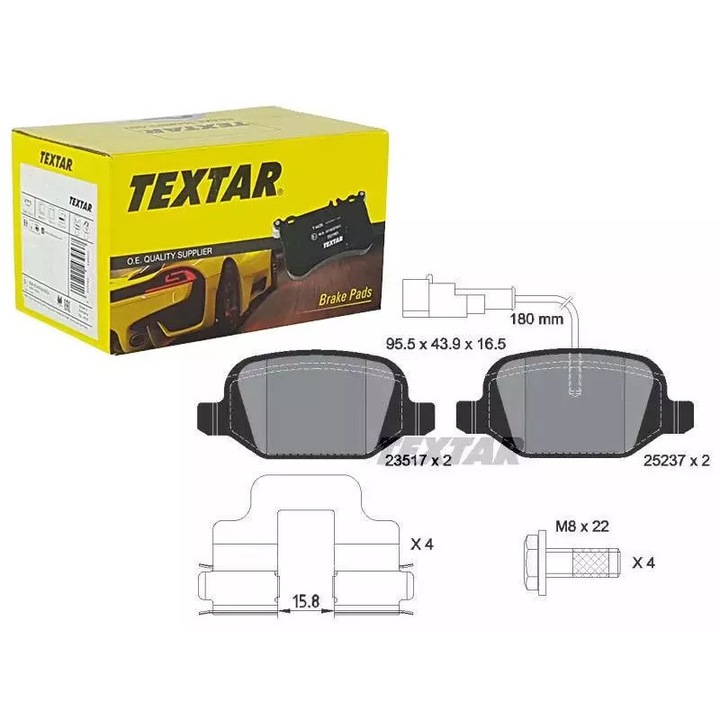 Fékbetét, Textar, Alfa Romeo Mito 0.9-1.6 JTDM 08-hoz