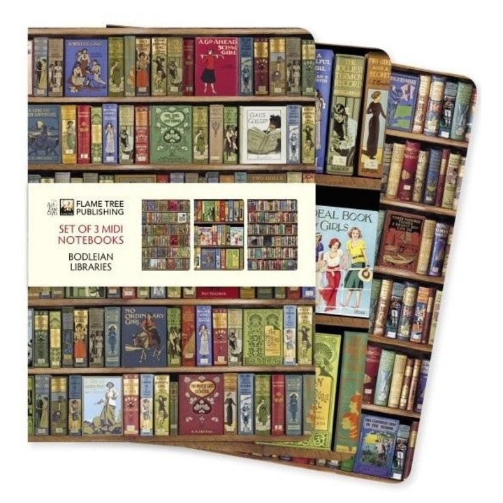 3 darabos MIDI jegyzetfüzet készlet, Flame Tree, méretek 181x133 mm, változatos dizájn