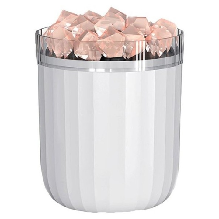 Difuzor electric de parfum reincarcabil cu cristale, LED 7 culori, silentios, alb, Ø9.5×12 cm – pentru camera si birou