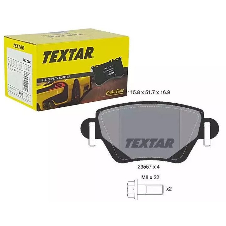 Textar fékbetét készlet Renault Kangoo 4x4-hez, 12,5x8,1x8cm, 115,8mm, 51,7mm