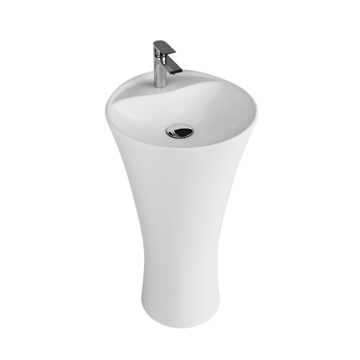 Lavoar freestanding / stativ Onda, alb, 45x85 cm