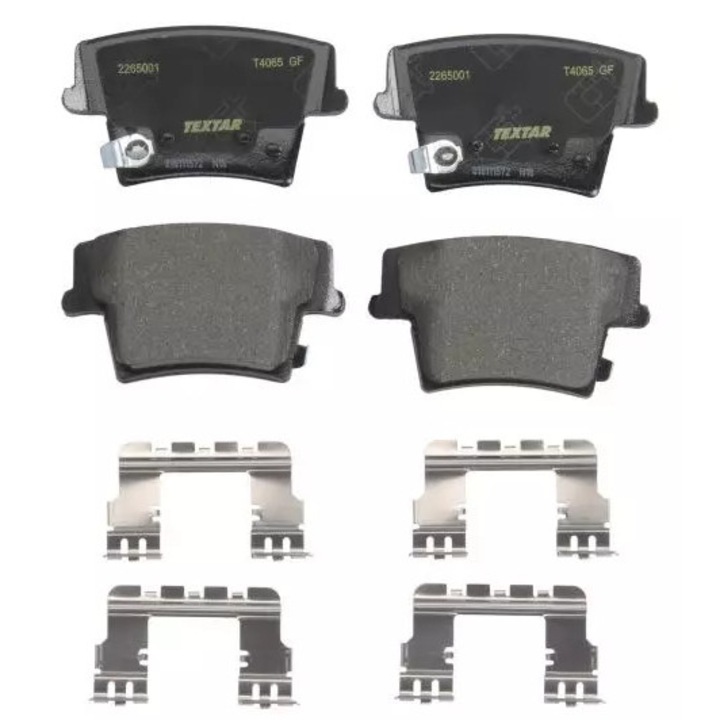 Autó fékbetét készlet, Textar, 101,4x57,5x16mm, 2 kopásjelző, hátsó