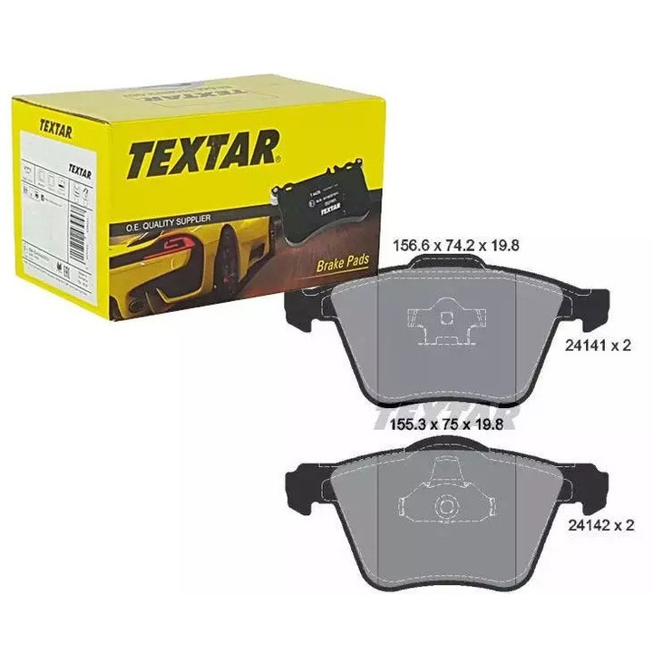 Ruville fékbetétek Volvo XC90-hez, szett, 155,1x74,9x19,1mm, 2,202kg