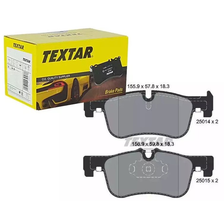 Textar fékbetét készlet BMW F20/F21-hez, 114-118, 155,9x57,8mm, 1,75kg