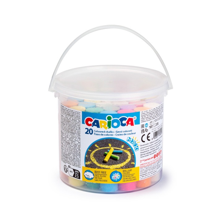 Цветни тебешири Maxi Carioca Jumbo 20 бр./комплект