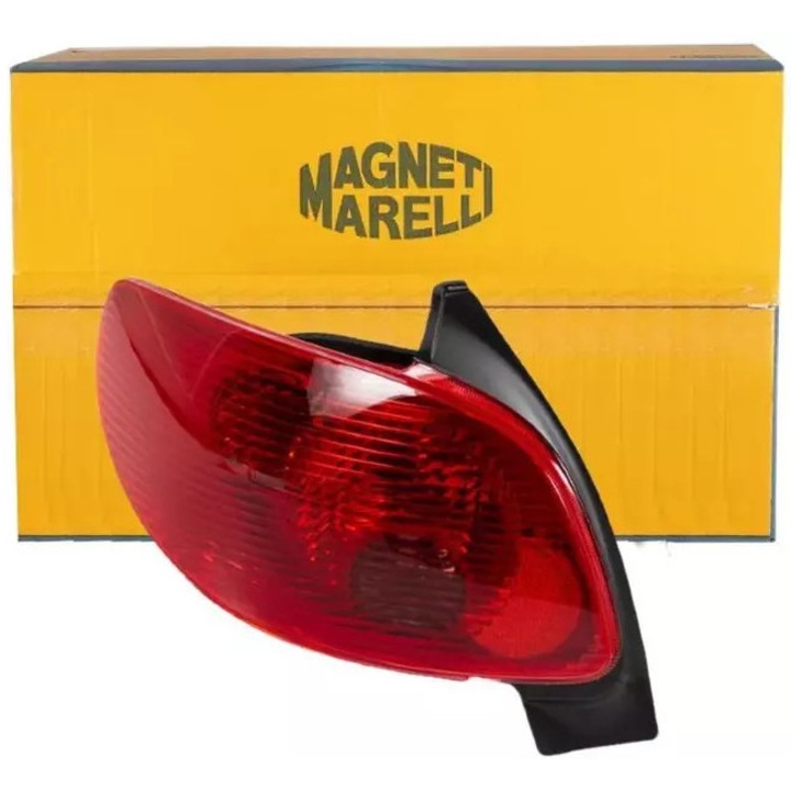 Lampa spate Magneti Marelli, pentru Peugeot 206, 3/5 usi, rosie, cu functie de iluminare pentru marsarier si stop, europeana
