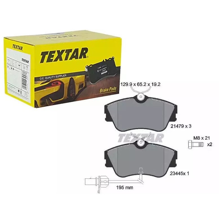 Fékbetétek, Ruville, VW T4-hez, 129,5x65,2x19,2mm, készlet