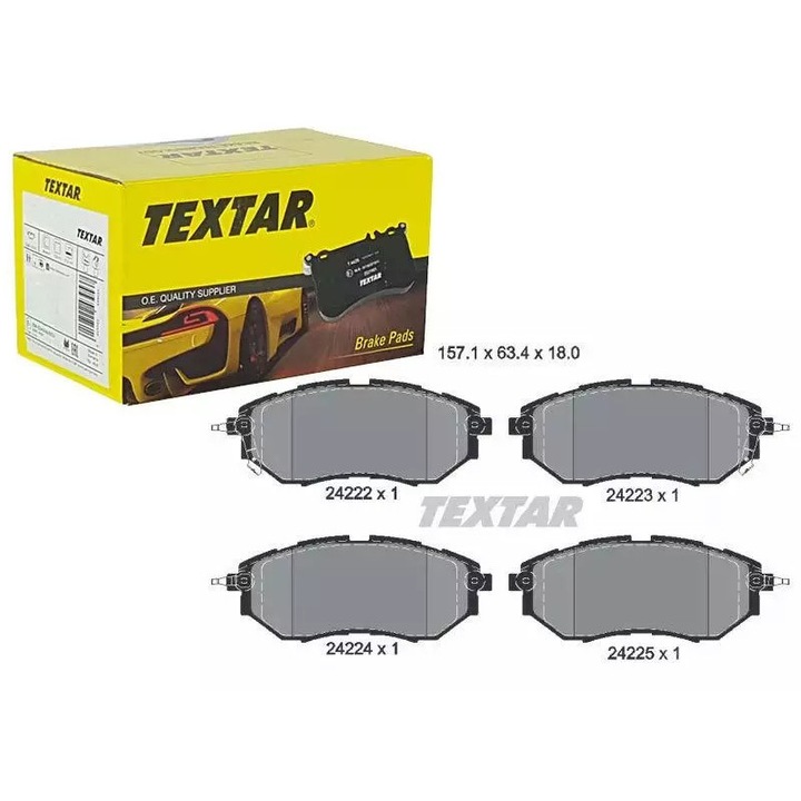 Ruville fékbetétek Subaru Legacy 03- modellekhez, készlet, 157x63,4x18mm, Akebono rendszer