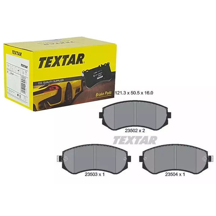 Fékbetétek TEXTAR, Ruville, 12,5x8,1x8cm, 121,3mm, 50,5mm, autókhoz, készlet